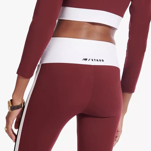 New Balance x STAUD - Athletic Legging - Burgundy - Size XL - Picture 2 of 8
